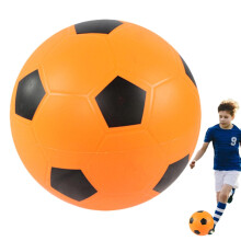 Soft Football Toy Uncoated High Density Soft Football Silent Lightweight Orange For Home Exercise