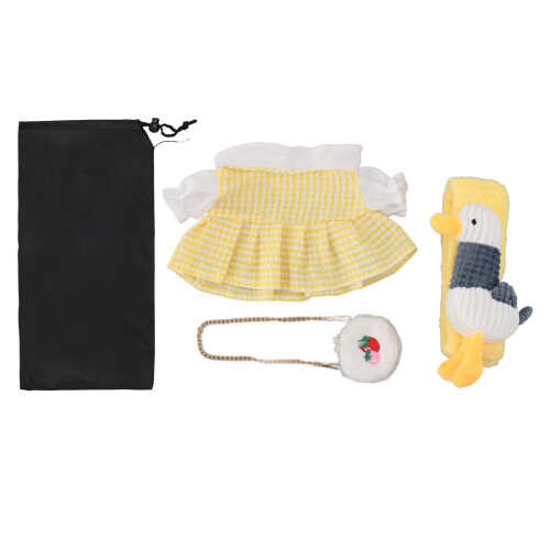 Ropa para muñeca de peluche de pato de 30 cm - Vestido DIY de algodón 1