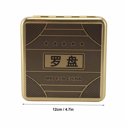 Feng Shui Luo Pan in ferro con coperchio ribaltabile L 1