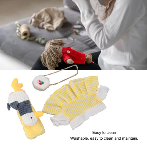 Ropa para muñeca de peluche de pato de 30 cm - Vestido DIY de algodón 2