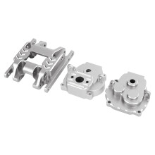 Getriebegehäuse und Basis-Set aus Aluminiumlegierung, leises RC-Getriebegehäuse für Traxxas TRX4M 1/18, silber