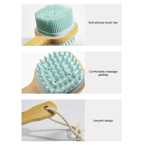 Back Scrubber Mit Henkel Lang, Doppelseitig, Sanfte Massage, Peeling Körperbad-Bürste mit Schlaufe 2
