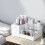 Caja organizadora de maquillaje de plástico - múltiples compartimentos 11