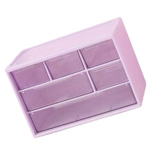 3L 6G Boîte à tiroirs de bureau violette 11x17.5x9.5cm