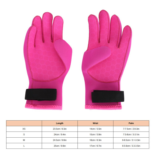 Guanti termici da immersione da 3 mm - in neoprene rosso a 5 dita 1