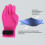 Gants néoprène 3 mm à cinq doigts rouges taille M 8