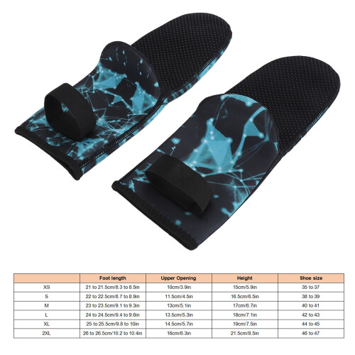 Calzini da immersione in neoprene da 3 mm, antiscivolo, blu M 1
