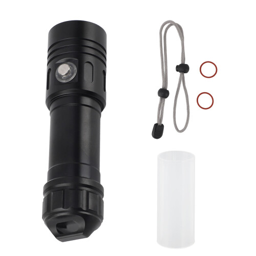1000LM IPX8 Linterna de buceo 140x38mm 328ft 1