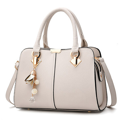 Sac à main en PU grande capacité 29x20x13 cm blanc 2