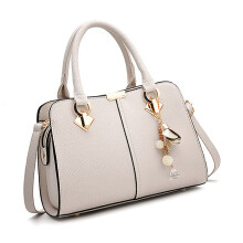 Borsa in PU di grande capacità bianca 29x20x13 cm