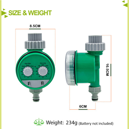 165x85x60mm timer digitale per irrigazione Grigio/Verde