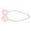2 pares Dimple Trainer rosa ABS y acero inoxidable 12
