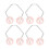 2 pares Dimple Trainer rosa ABS y acero inoxidable 3