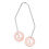 2 pares Dimple Trainer rosa ABS y acero inoxidable 9