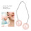 2 pares Dimple Trainer rosa ABS y acero inoxidable 5