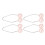 2 pares Dimple Trainer rosa ABS y acero inoxidable 15