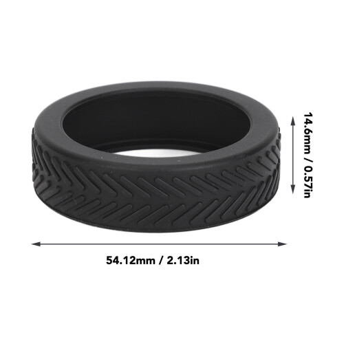 8 pezzi copri-ruote per bagagli in silicone nero scuro 1