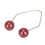 Dimple Makers - 2 pares, acero inoxidable, rojo vino 6