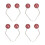 Dimple Makers - 2 pares, acero inoxidable, rojo vino 13