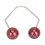 Dimple Makers - 2 pares, acero inoxidable, rojo vino 8