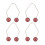 Dimple Makers - 2 pares, acero inoxidable, rojo vino 2