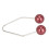 Dimple Makers - 2 pares, acero inoxidable, rojo vino 14