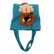 Breathable Canvas Lion Cat Carrier Bag for Pets Under 6lb with Hole