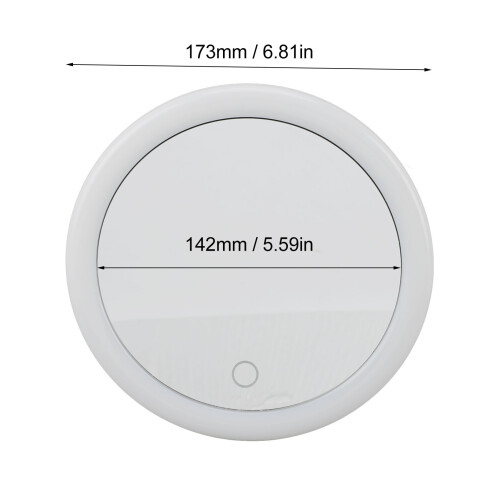 Specchio ingranditore portatile da 5,6 pollici 10X, LED bianco 1