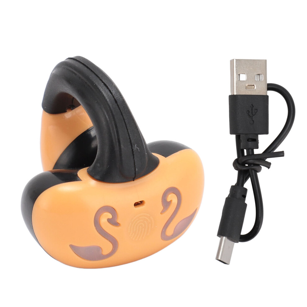 Clip On Bluetooth Headphones Hifi Bone Conduction Rechargeable 50Mah Black/Orange 4301335896501