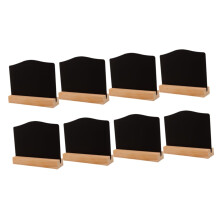 Double-Sided Chalkboard Ornaments 8-Pack Desktop Small Wooden Chalkboard Signs Erasable Message Board For Shops