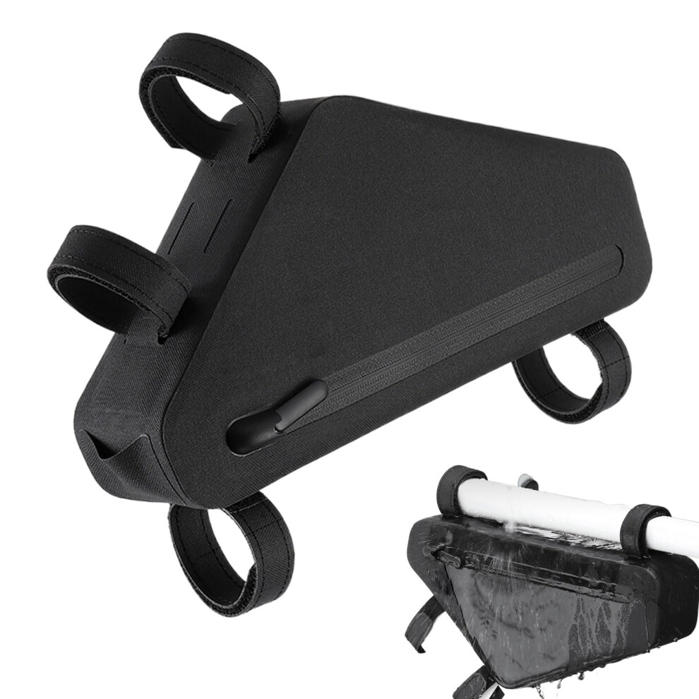Frame Bag Reflective Triangle Pouch, Strap-On Tool Holder, Weather-Resistant Fabric, Secure-Fit Mtb Frame Bag 6276012248134