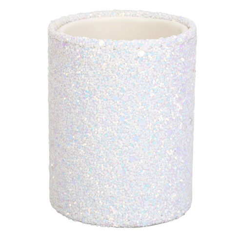 Porta brochas de maquillaje de plástico blanco de gran capacidad 1