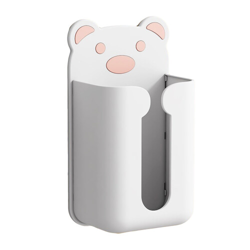 Cache-mouchoirs mural en PP en forme d'ours 25x9x14 cm 2