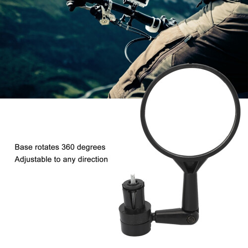 Specchio rotondo per manubrio della bicicletta in ABS, ruotabile a 360 2