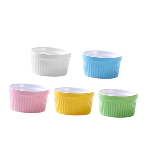 Souffle Baking Bowls Ceramic Dessert Bowls For Cream Desserts Bakeware