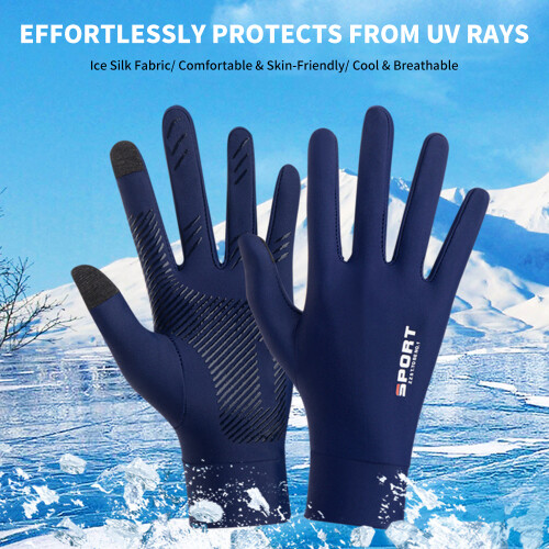 Ice Silk UV-Schutz-Handschuhe grau L, rutschfest