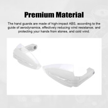 2Pcs Universal Motorcycle Windproof Handguards with DRL & Bar End Plugs, ABS, 240x190mm
