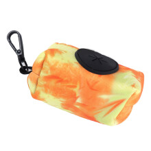 Hundekotbeutelhalter Oxford-Gewebe Tragbarer Metallclip Antiwear Langlebiger Hundekotbeutelspender für Familie und Outdoor Orange