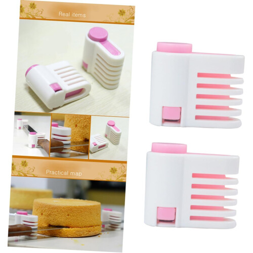 Cake Cutter 4 Piece Pink Set Including Cake Layer Cutter And Toast Cutter 2
