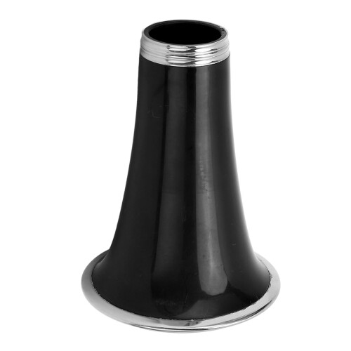 Clarinet Bell Replacement ABS Plastic Nickel Plated Metal Ring CC28 Black 2