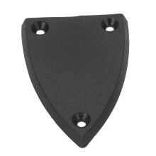 Tapa triangular para la barra del alma, con 3 agujeros, plástico, negro.