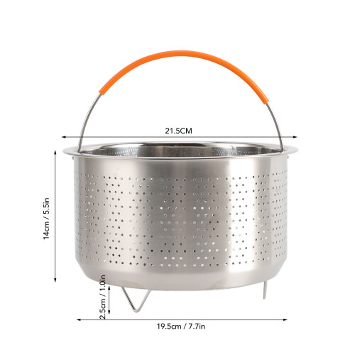 Panier vapeur en acier inoxydable pour cuiseur à riz 21,5 cm 1