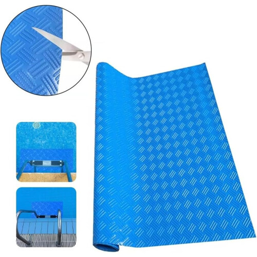 Schwimmbadleitermatte Pool Step Mat Non-Slip For Pool Steps With Wave Pattern PVC Material 90 X 60 Cm 2