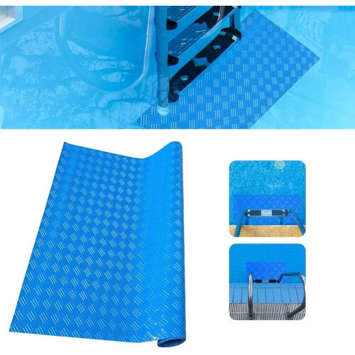Schwimmbadleitermatte Pool Step Mat Non-Slip For Pool Steps With Wave Pattern PVC Material 90 X 60 Cm 1