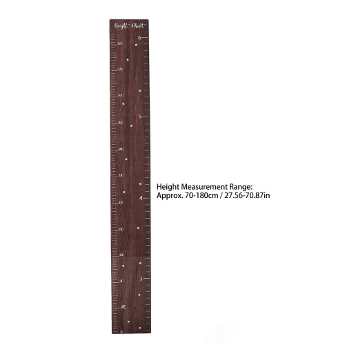 Wooden Height Ruler Growth Chart for Kids Wall Decor Easy Install 1.8m 1
