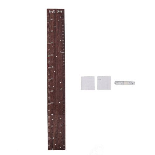 Wooden Height Ruler Growth Chart for Kids Wall Decor Easy Install 1.8m 2