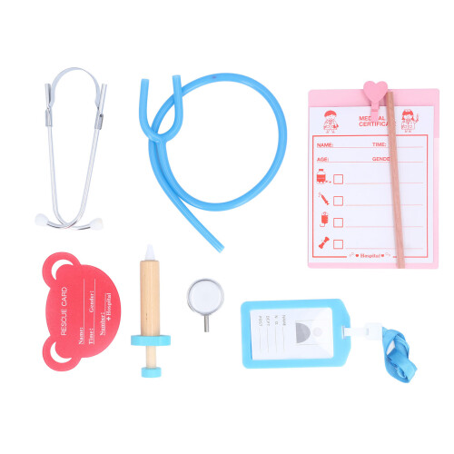 Kit da medico per bambini - Set in legno per visite a domicilio 1