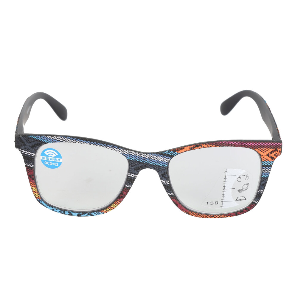 Vintage Multifocus Reading Glasses Square Progressive Blue Anti-Blue Resin-image-OPC-PJDWGMF-NEW