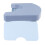 Foldable PP Toilet Potty Stool, Blue, Compact 39.5x21.5x17.5cm 14