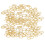 100 Stück Star Love Haarring-Clips - Eine Größe Gold 2